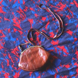 Vegan leather crossbody mini clutch